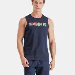 Men Typographic Print Sleeveless Vest-image-64