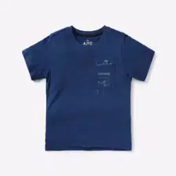 ajio Heathered T-shirt with Placement Print-picture-32