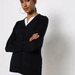 Button-Down V-neck Winter Cardigan-94