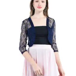 Floral Lace Cropped Shrug-53