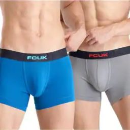 Men Pack of 2 Cotton Trunks with Logo Waistband-picture-23