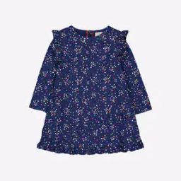 Printed A-line Dress with Ruffles-image-61