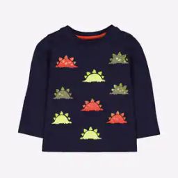 Dinosaur Print T-shirt with Sequin Accent-picture-35