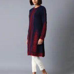 Intarsia Long Shrug with Ribbed Collar-picture-18