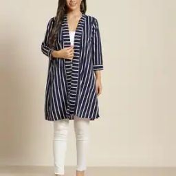 qurvii Striped Shrug with Bracelet Sleeves-picture-14
