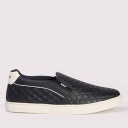 Men Quilted Slip-On Sneakers-image-0