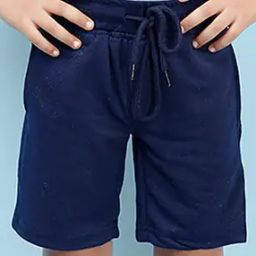 Flat-Front Shorts with Elasticated Drawstring Waist-image-82
