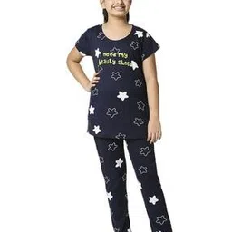 Stars Print T-Shirt & Pyjamas Set-picture-48