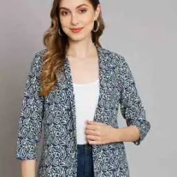 Paisley Print Open-Front Shrug-31