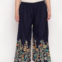 Floral Printed Palazzos with Elasticated Waist-image-9