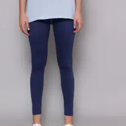 Ankle-Length Leggings with Elasticated Waist-image-89