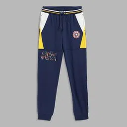 blue giraffe Typographic Print Ankle-Length Jogger-picture-40
