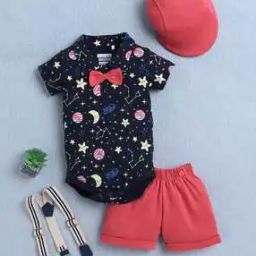 Printed 4-Piece Shirt & Shorts Set-image-31