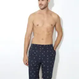 Athleisure Soft Suede Touch Allover Print Lounge Shorts-picture-45