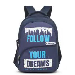 Typographic Print Backpack with Adjustable Strap-27