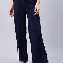 Women Panelled Wide-Leg Track Pants-image-64