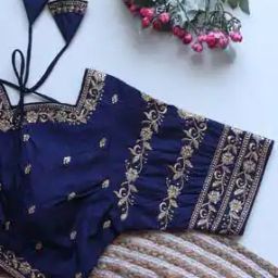 Women Embroidered Back-Open Blouse-21