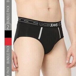 Men Pack of 2 Typographic Print Briefs with Elasticated Waistband-7