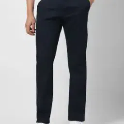 Men Flat-Front Straight Fit Trousers-image-67