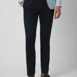 Men Flat-Front Slim Fit Trousers-image-70