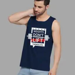 Men Typographic Print Round-Neck Vest-image-90