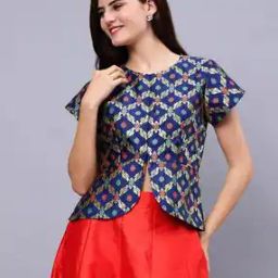 Women Printed Slip-On Blouse-picture-36