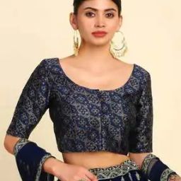 Women Floral Woven Front-Open Padded Blouse-31