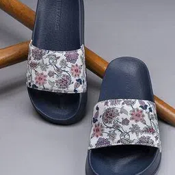 Women Floral Print Open-Toe Slides-image-25