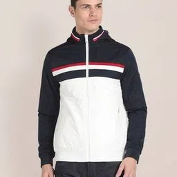 u.s. polo assn. Men Colourblock Regular Fit Hooded Bomber Jacket-picture-5
