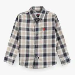 Boys Checked Regular Fit Shirt with Patch Pocket-picture-9