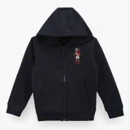 Boys Regular Fit Zip-Front Hoodie with Split- Kangroo Pockets-picture-2