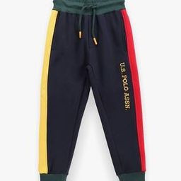 Boys Colourblock Regular Fit Joggers-image-55