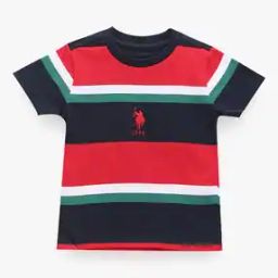 Boys Striped Regular Fit Crew-Neck T-Shirt-image-73