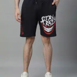 Men Regular Fit Shorts with Elasticated Waist-45
