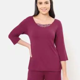 Knitted Top with Lace Accent-image-68