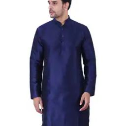 Men Mandarin Collar Long Kurta-image-18
