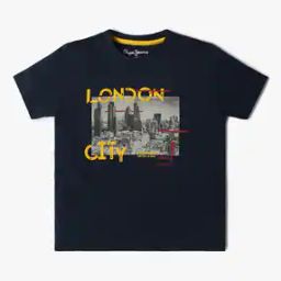 Boys Isaac Printed Regular Fit Crew-Neck T-Shirt-image-6