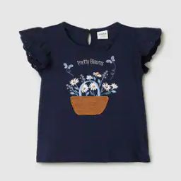 Girls Embroidered Top with Schiffli Sleeves-image-64