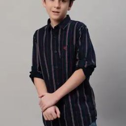 Boys Striped Regular Fit Shirt-image-93