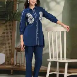 Women Embroidered Straight Kurta Set-image-94