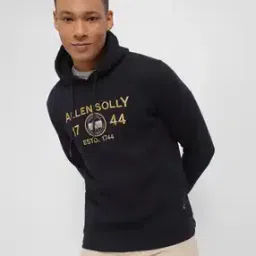 allen solly Men Logo Embroidered Regular Fit Hoodie-picture-19