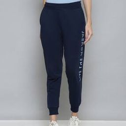 Women Typographic Print Straight Joggers with Slip Pockets-image-36