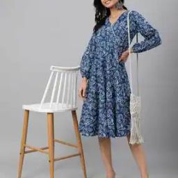 Floral Print Fit & Flare Dress-image-99