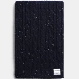 Men Knitted Scarf with Ribbed-Hem-image-64