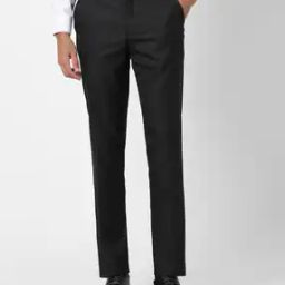 Men Skinny Fit Flat-Front Trousers-image-12