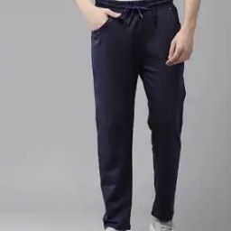 Men Straight Track Pants with Insert Pockets-image-11