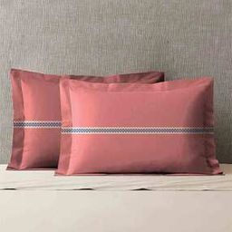 Set of 2 Geometric Print Cotton Pillow Covers 27'' x 19''-image-37