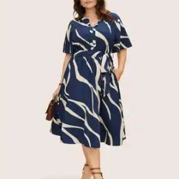 Women Printed A-Line Dress-image-26