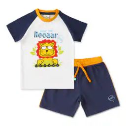 Graphic Print T-Shirt & Shorts Set-14