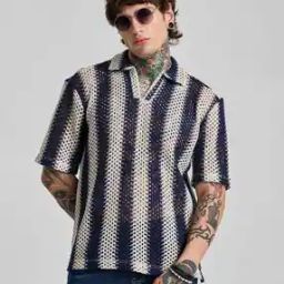 Men Striped Polo T-Shirt with Short Sleeves-picture-23
